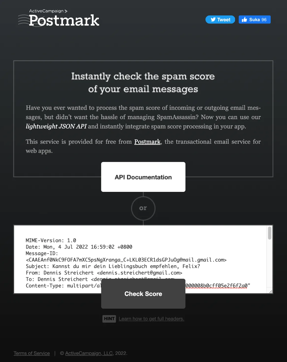 Email Spam Score Test Email Spam Score Test