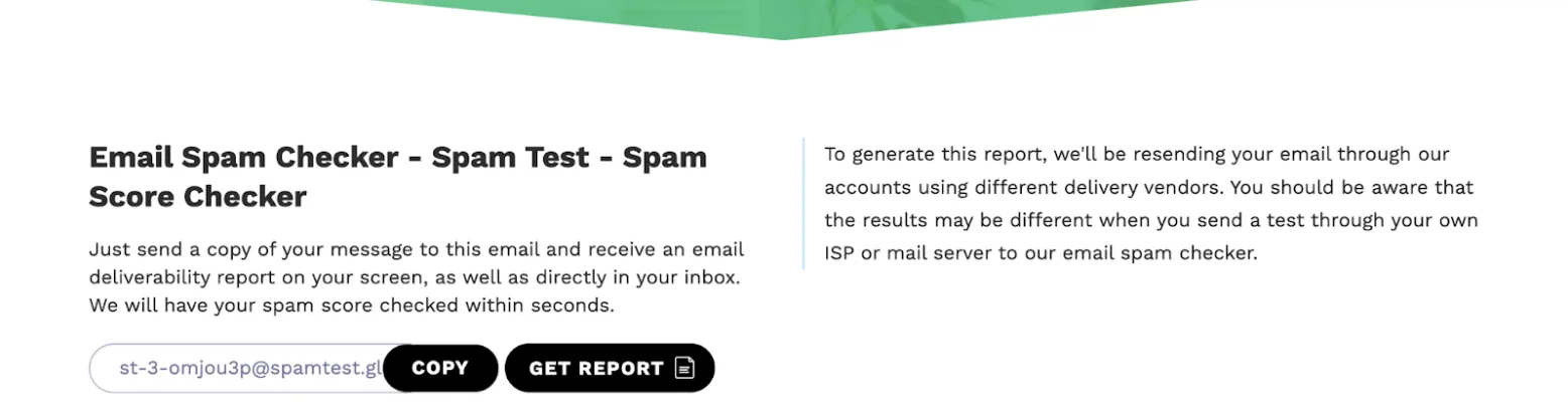 Spam Score Checker Spam Score Checker